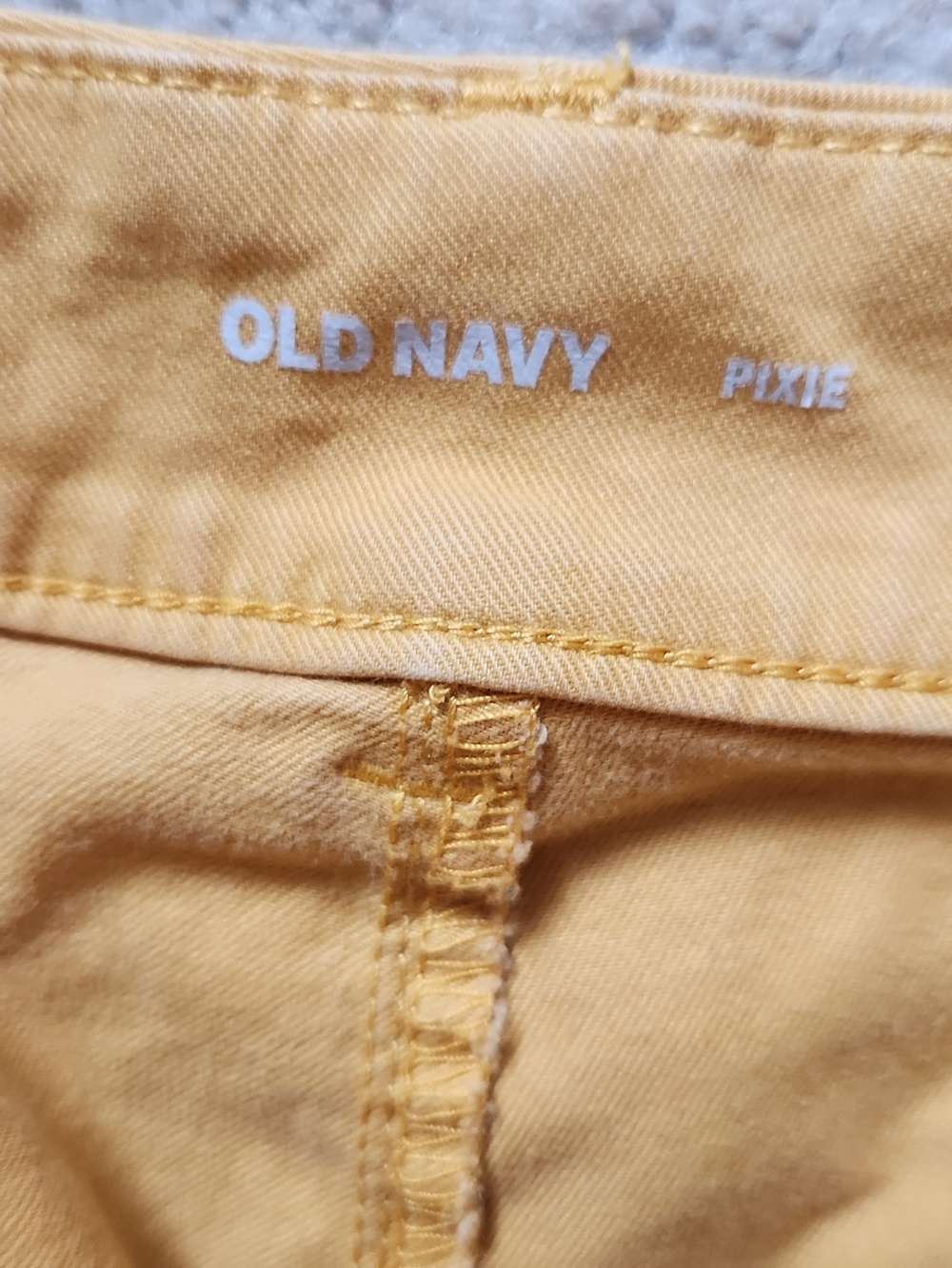 Old Navy Pixie Chinos Yellow - 12 - Picture 2 of 7